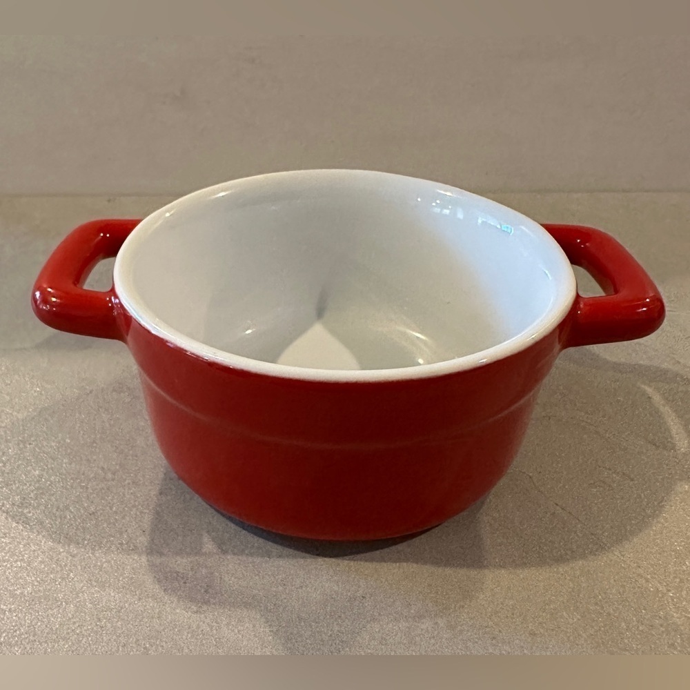 Pier 1 Red Stoneware Dish Single Serve Ramekin